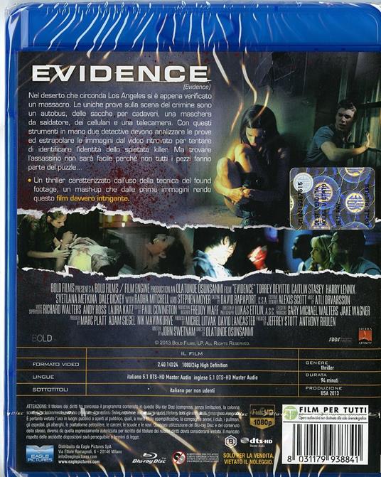 Evidence di Olatunde Osunsanmi - Blu-ray - 2