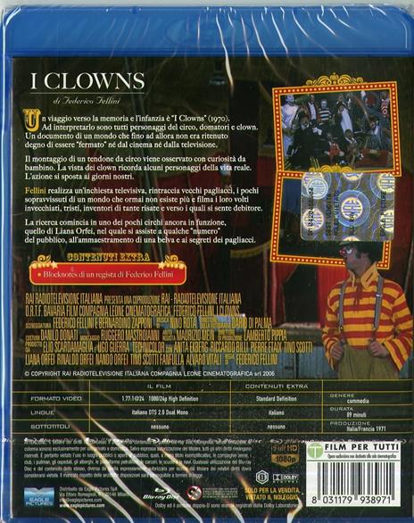 I clowns di Fellini (Blu-ray) di Federico Fellini - Blu-ray - 2