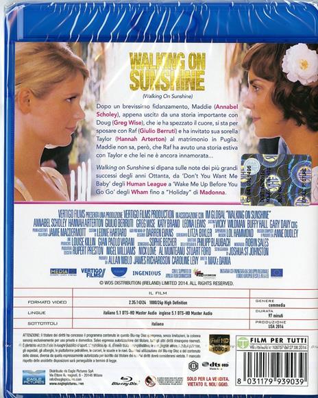 Walking on Sunshine di Max Giwa,Dania Pasquini - Blu-ray - 2