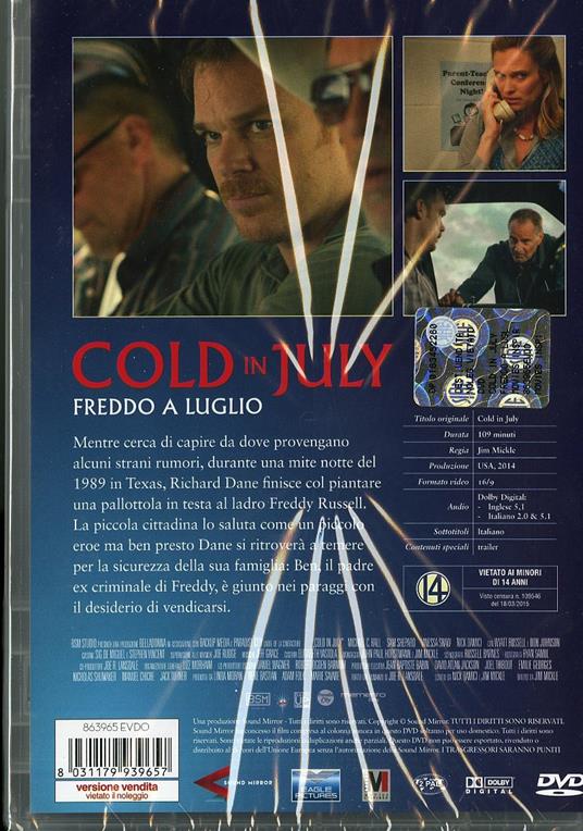 Cold in July. Freddo a luglio di Jim Mickle - DVD - 2