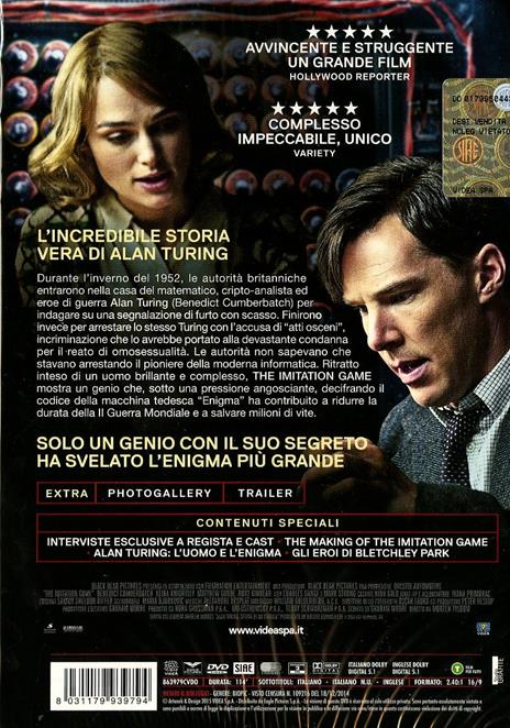 The Imitation Game<span>.</span> Edizione speciale di Morten Tyldum - DVD - 2