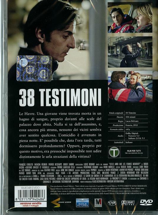 38 testimoni di Lucas Belvaux - DVD - 2