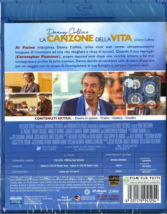 Danny Collins. La canzone della vita di Dan Fogelman - Blu-ray - 2