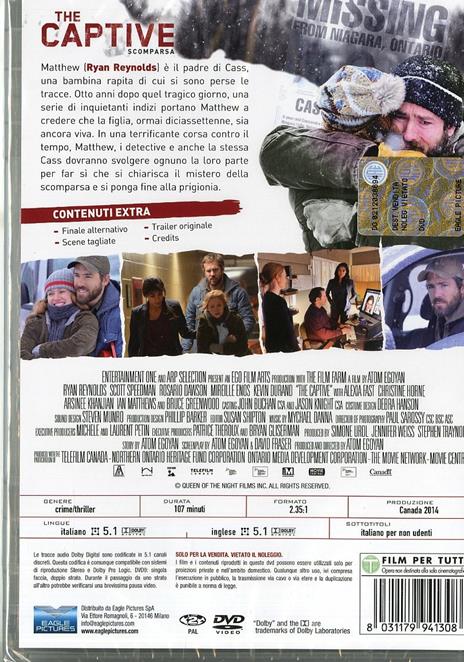 The Captive. Scomparsa di Atom Egoyan - DVD - 2