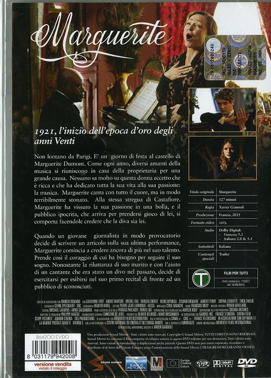 Marguerite di Xavier Giannoli - DVD - 2