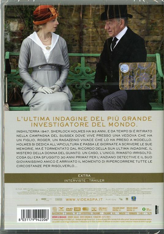 Mr. Holmes. Il mistero del caso irrisolto - DVD - Film di Bill Condon  Giallo | IBS