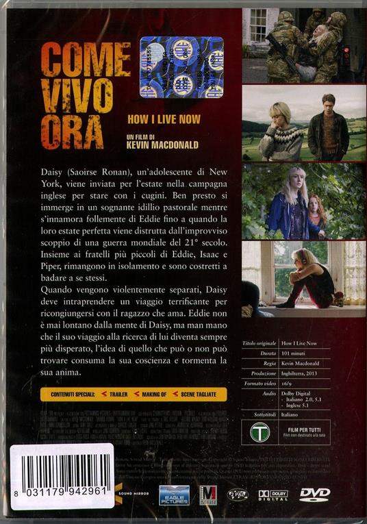 Come vivo ora di Kevin Macdonald - DVD - 2