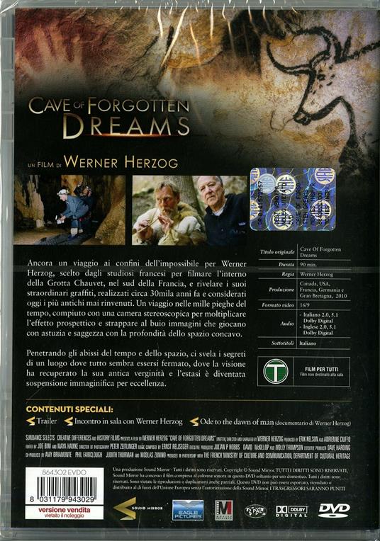 Cave of Forgotten Dreams - DVD - Film di Werner Herzog Documentario | IBS