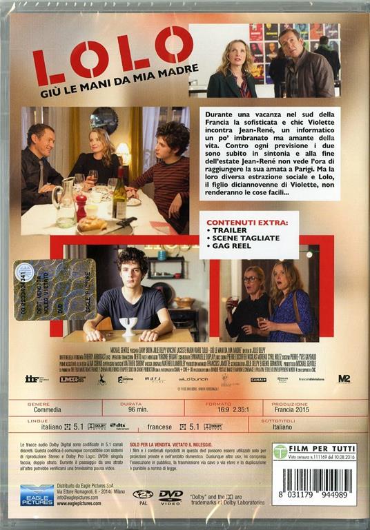 Lolo. Giù le mani da mia madre di Julie Delpy - DVD - 2