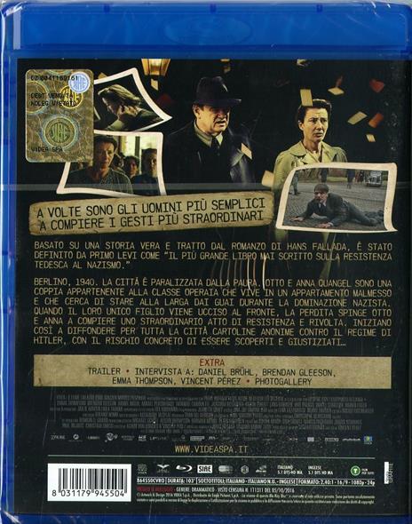 Lettere da Berlino (Blu-ray) - Blu-ray - Film di Vincet Perez Drammatico |  IBS