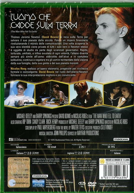 L' uomo che cadde sulla Terra (DVD) - DVD - Film di Nicolas Roeg Fantastico  | IBS