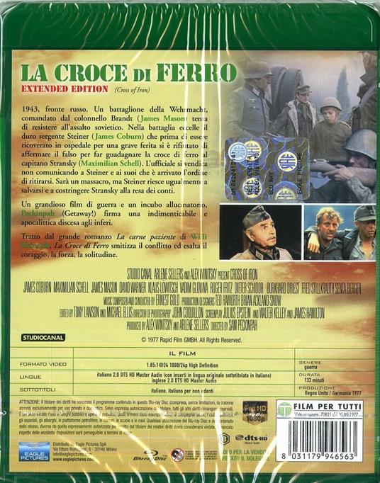 La croce di ferro (Blu-ray) - Blu-ray - Film di Sam Peckinpah Drammatico |  IBS