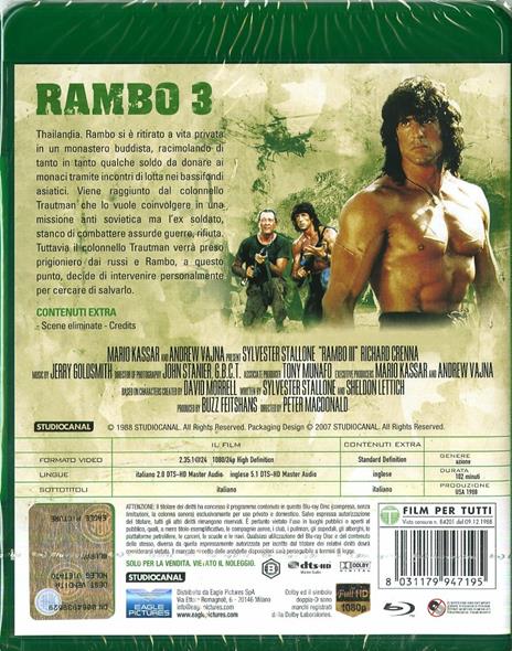 Rambo III (Blu-ray) di Peter MacDonald - Blu-ray - 2