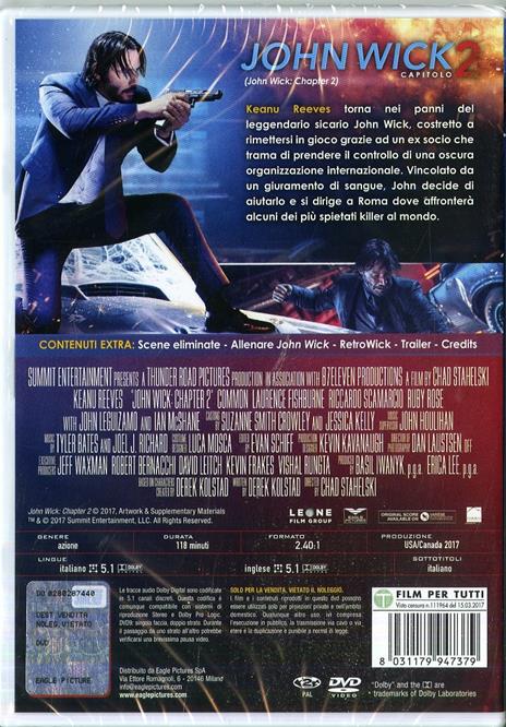 John Wick. Capitolo 2 (DVD) di David Leitch,Chad Stahelski - DVD - 2