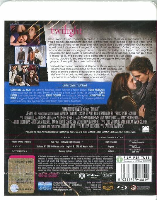 Twilight (Blu-ray) - Blu-ray - Film di Catherine Hardwicke Fantastico | IBS