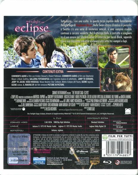 Eclipse. The Twilight Saga (Blu-ray) di David Slade - Blu-ray - 2