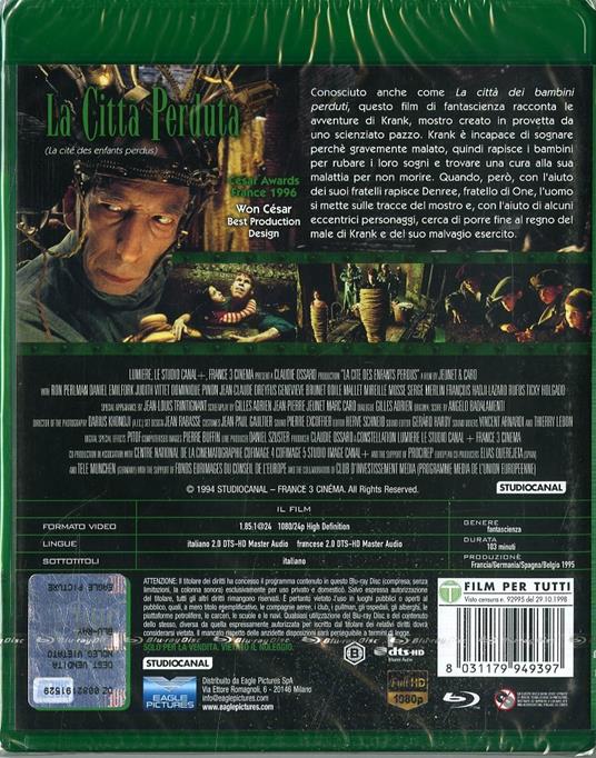 La città perduta (Blu-ray) di Jean-Pierre Jeunet,Marc Caro - Blu-ray - 2