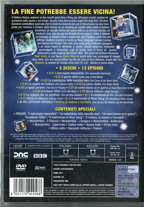 Doctor Who. Stagione 6. Serie TV ita - New Edition (DVD) di Toby Haynes,Jeremy Webb,Richard Clark - DVD - 2