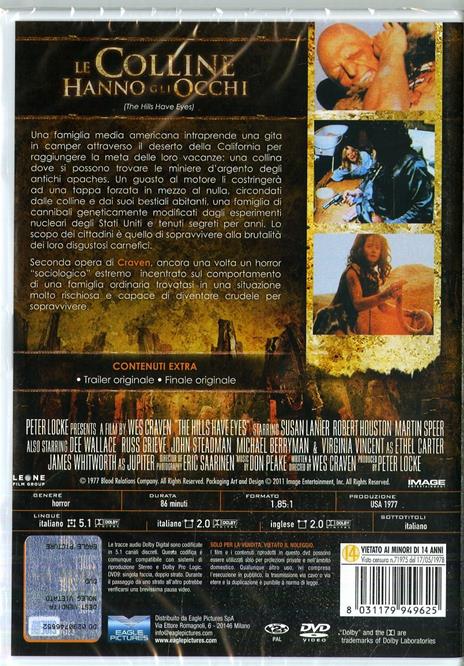 Le colline hanno gli occhi. Special Edition. Con card tarocco da collezione  (DVD) - DVD - Film di Wes Craven Fantastico | IBS