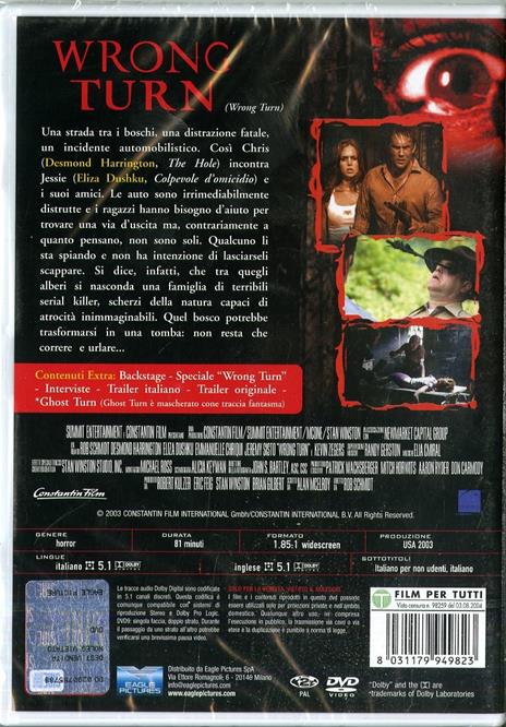 Wrong Turn. Special Edition. Con card tarocco da collezione (DVD) - DVD -  Film di Rob Schmidt Fantastico | IBS