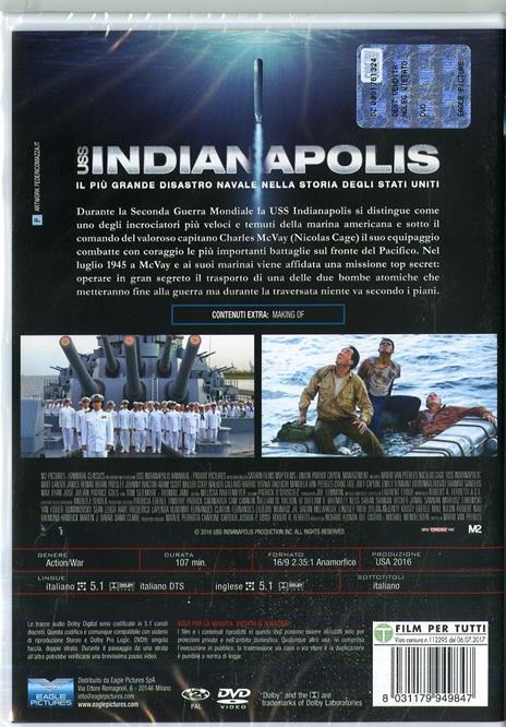 USS Indianapolis. Il più grande disastro navale nella storia degli Stati Uniti (DVD) di Mario Van Peebles - DVD - 2