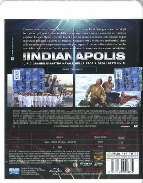 USS Indianapolis. Il più grande disastro navale nella storia degli Stati Uniti (Blu-ray) di Mario Van Peebles - Blu-ray - 2