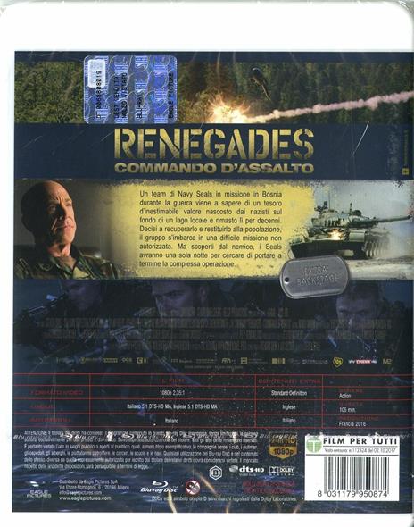 Renegades. Comando d'assalto (Blu-ray) di Steven Quale - Blu-ray - 2
