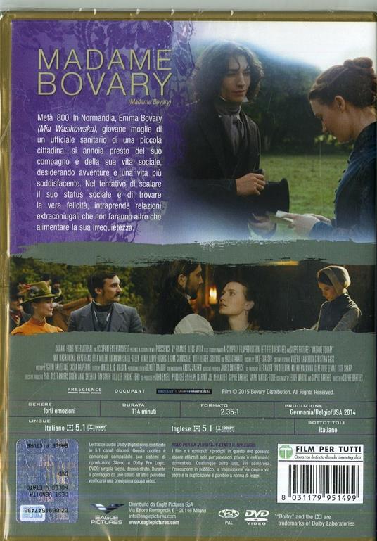 Madame Bovary (DVD) di Sophie Barthes - DVD - 2