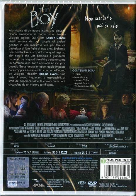 The Boy. Special Edition (DVD) di William Brent Bell - DVD - 2