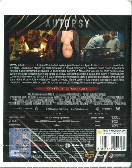Autopsy. Special Edition (Blu-ray) di André Øvredal - Blu-ray - 2