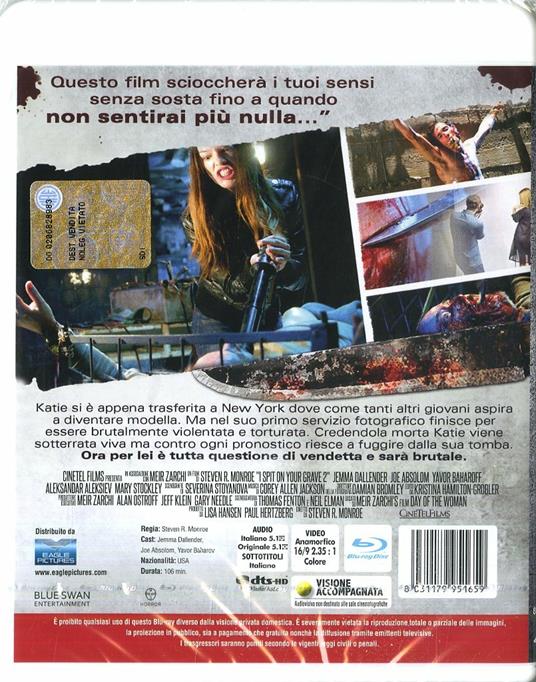 I Spit on Your Grave 2. Special Edition (Blu-ray) di Steven R. Monroe - Blu-ray - 2