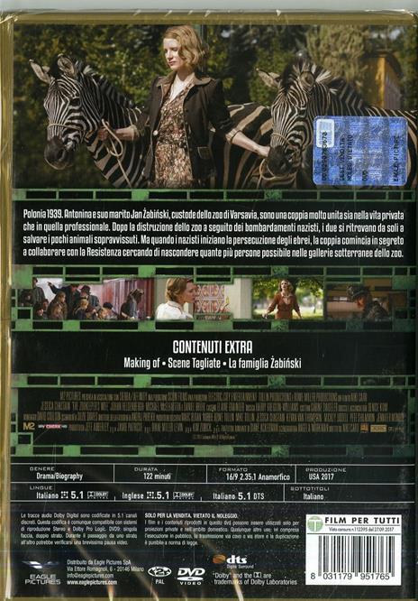 La signora dello zoo di Varsavia (DVD) di Niki Caro - DVD - 2