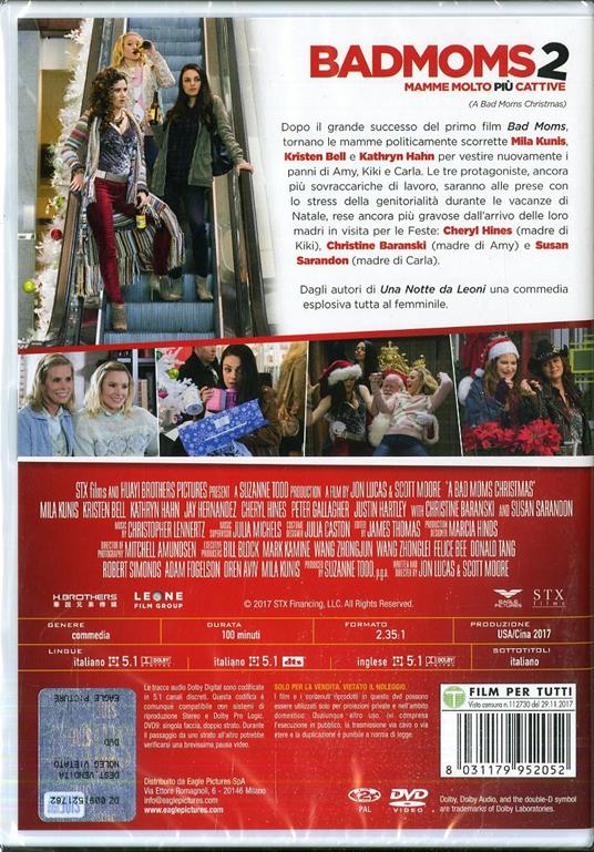 Bad Moms 2. Mamme molto più cattive (DVD) di Jon Lucas,Scott Moore - DVD - 2