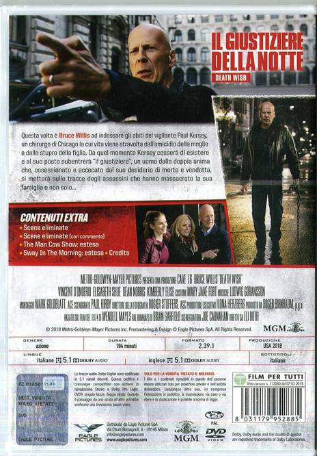 Il giustiziere della notte (DVD) - DVD - Film di Eli Roth Avventura | IBS