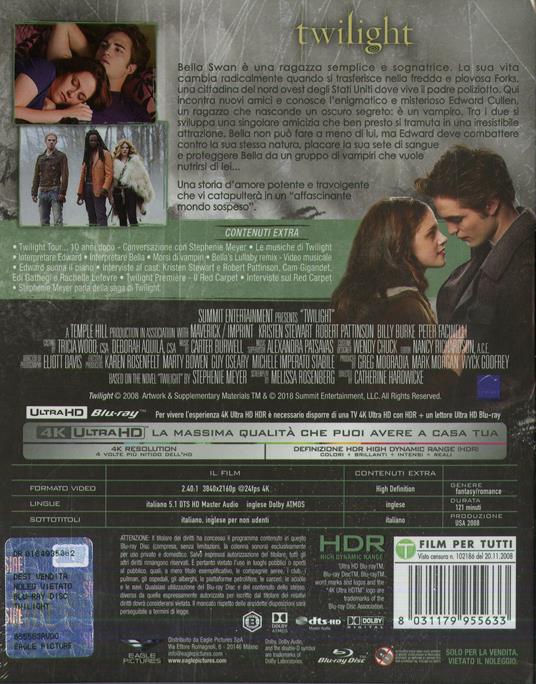 Twilight (Blu-ray Ultra HD 4K) - Blu-ray Ultra HD 4K - Film di Catherine  Hardwicke Fantastico | IBS