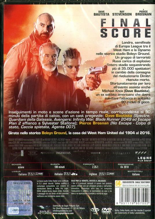 Final Score (DVD) - DVD - Film di Scott Mann Giallo | IBS