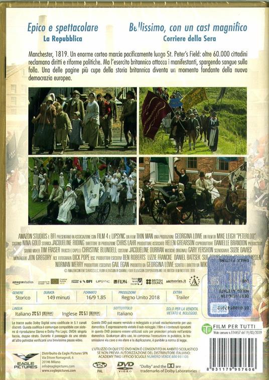 Peterloo (DVD) - DVD - Film di Mike Leigh Drammatico | IBS