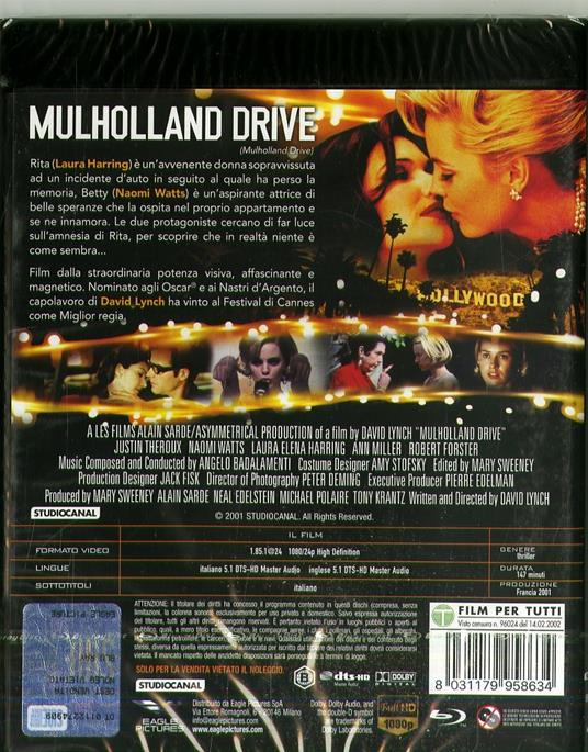 Mulholland Drive (DVD + Blu-ray) - DVD + Blu-ray - Film di David Lynch  Giallo | IBS