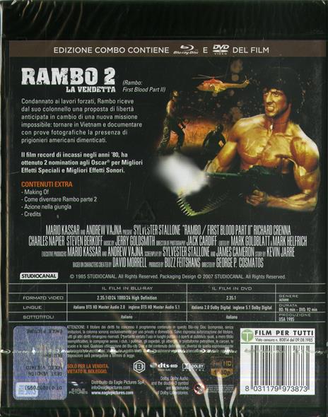 Rambo 2 (Blu-ray + DVD) di George P. Cosmatos - DVD + Blu-ray - 2