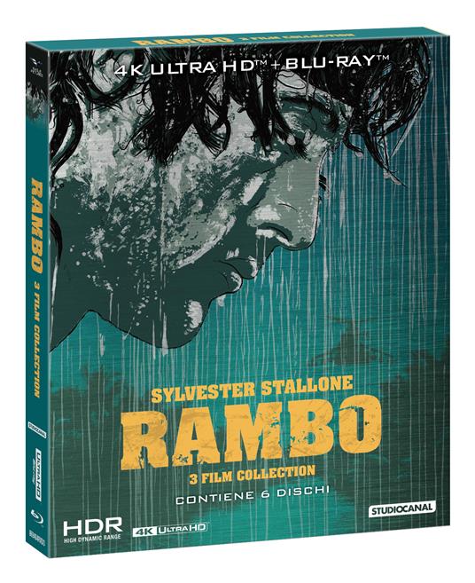 Rambo. 3 Film Collection (3 Blu-ray + 3 Blu-ray Ultra HD 4K) + Slipcase -  Blu-ray + Blu-ray Ultra HD 4K - Film di Ted Kotcheff , George Pan Cosmatos  Drammatico | IBS