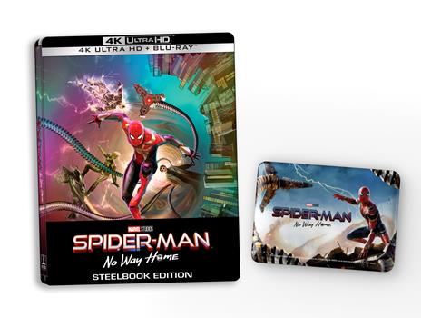 Spider-Man. No Way Home. Steelbook (Blu-ray + Blu-ray Ultra HD 4K + Magnete)  - Blu-ray + Blu-ray Ultra HD 4K - Film di Jon Watts Avventura