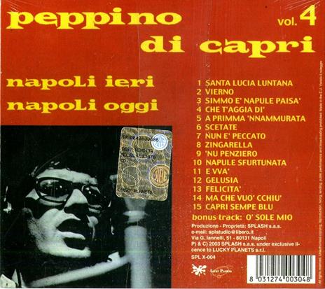 Napoli ieri Napoli oggi vol.4 - CD Audio di Peppino Di Capri - 2