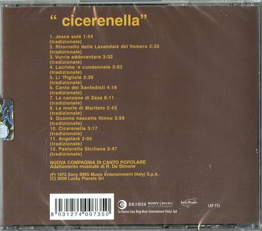 Cicerenella - CD Audio di Nuova Compagnia di Canto Popolare - 2