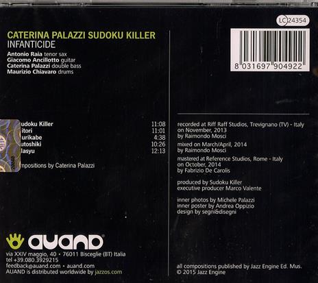 Infanticide - CD Audio di Caterina Palazzi,Sudoku Killer - 2