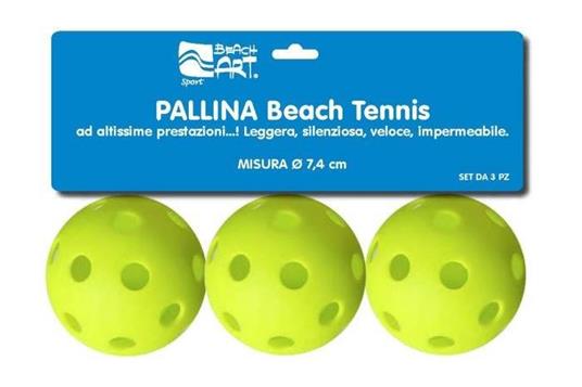 Set 3 Palline Beach Tennis Con Diametro 7,2 Cm - 2