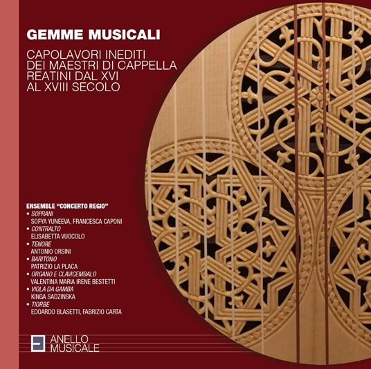 Gemme musicali. Capolavori inediti dei maestri di cappella reatini dal XVI al XVIII secolo - CD Audio di Ensemble Concerto Regio