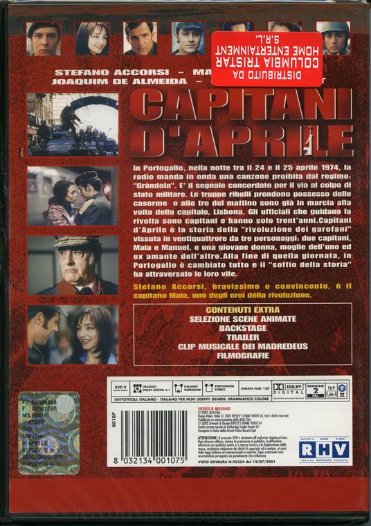 Capitani d'Aprile - DVD - Film di Maria De Medeiros Drammatico | IBS