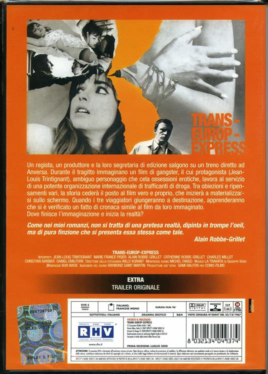 Trans Europ Express - DVD - Film di Alain Robbe-Grillet Drammatico | IBS