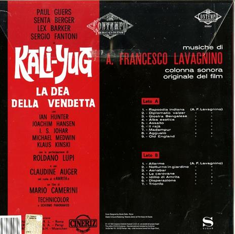 Kali-Yug. La Dea Della Vendetta (Colonna sonora) - Vinile LP di Angelo Francesco Lavagnino - 2