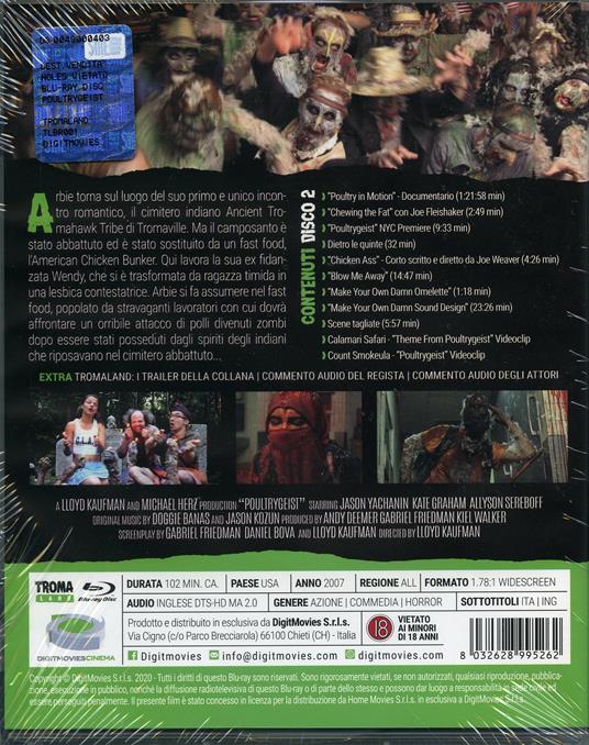 Poultrygeist. Night of the Chicken Dead (DVD + Blu-ray) di Lloyd Kaufman - DVD + Blu-ray - 2